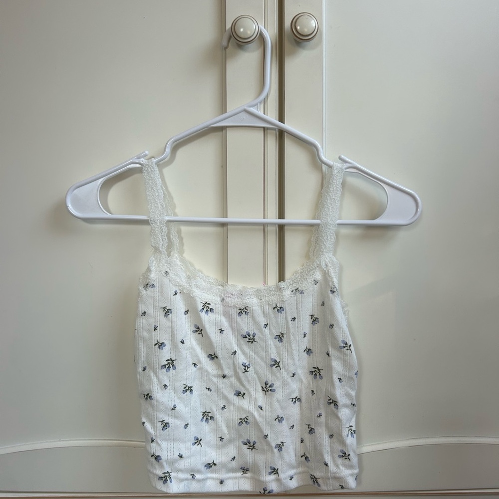 Urban Outfitters White Lace Trim Top